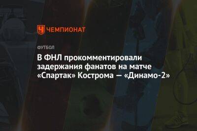 В ФНЛ прокомментировали задержания фанатов на матче «Спартак» Кострома — «Динамо-2»
