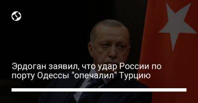 Эрдоган заявил, что удар России по порту Одессы "опечалил" Турцию