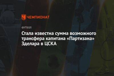 Стала известна сумма возможного трансфера капитана «Партизана» Зделара в ЦСКА