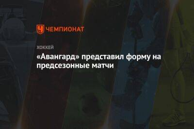 Артемий Лебедев - «Авангард» представил форму на предсезонные матчи - championat.com - Сочи - Омск