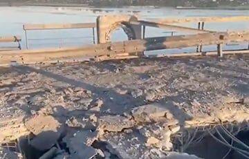 Появилось первое видео с поврежденного ВСУ Антоновского моста