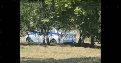 Наказали предателя: в Херсоне взорвали полицейскую машину оккупантов (видео)
