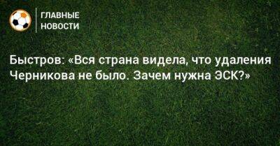 Владимир Быстров - Александр Соболев - Александр Черников - Быстров: «Вся страна видела, что удаления Черникова не было. Зачем нужна ЭСК?» - bombardir.ru - Краснодар