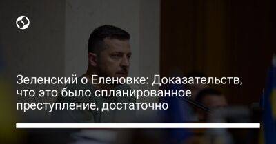 Зеленский о Еленовке: Доказательств, что это было спланированное преступление, достаточно