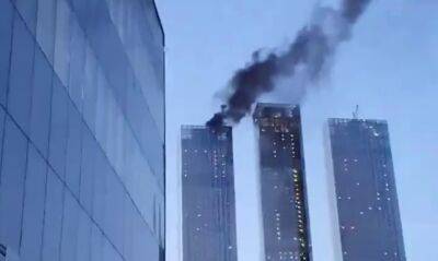 У Москві загорілася одна з веж Capital Towers: відео пожежі