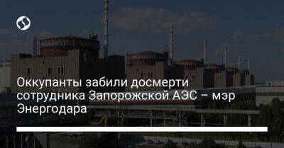 Оккупанты забили до смерти сотрудника Запорожской АЭС – мэр Энергодара