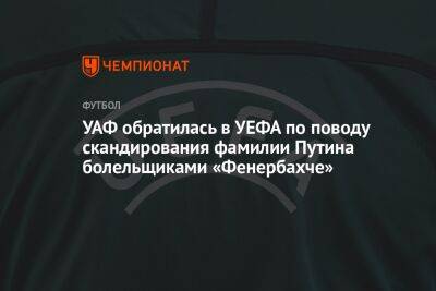 УАФ обратилась в УЕФА по поводу скандирования фамилии Путина болельщиками «Фенербахче»