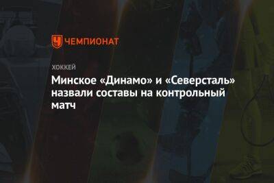 Минское «Динамо» и «Северсталь» назвали составы на контрольный матч