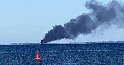 В Таллинском заливе загорелся и затонул катер: возникло загрязнение моря