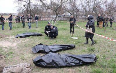 В МВД рассказали, сколько осталось неопознанных тел украинцев, убитых РФ