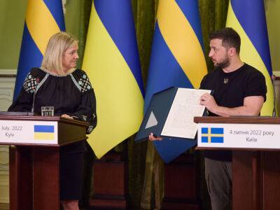 "Первый документ в истории двухсторонних отношений". Зеленский и премьер Швеции согласовали совместное заявление