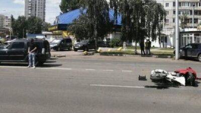 Мотоциклист без прав пострадал в ДТП в Уфе