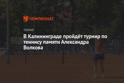 В Калининграде пройдёт турнир по теннису памяти Александра Волкова