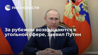 Президент Путин: за рубежом "шумели" об альтернативной энергии, а сами вернулись к углю