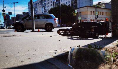 В Тюмени утром сбили мотоциклиста