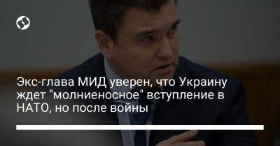 Экс-глава МИД уверен, что Украину ждет "молниеносное" вступление в НАТО, но после войны