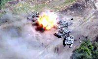 Появилось видео уничтожения бойцами ВСУ роты российских танков