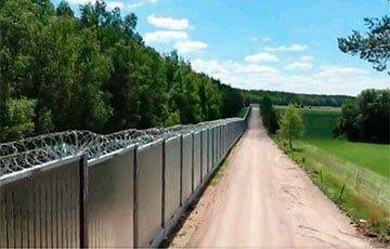 Нелегалы штурмуют забор на белорусско-польской границе с помощью лестниц