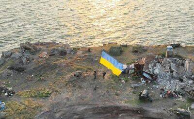 Как украинские бойцы флаг Украины на остров Змеиный возвращали (видео)