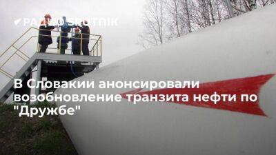 Slovnaft: нефть начнет поступать по трубопроводу "Дружба" утром в четверг