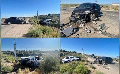 Служебный автомобиль ДПС попал в аварию в Каракалпакстане. Один человек погиб