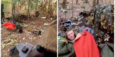 ВСУ обнародовали видео с оккупантом, которого застали врасплох во время сна — видео