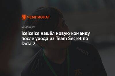 Iceiceice нашёл новую команду после ухода из Team Secret по Dota 2