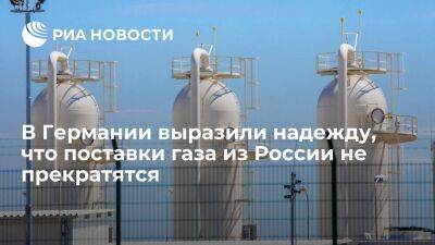 Министр экономики ФРГ Хабек выразил надежду, что поставки газа из России не прекратятся