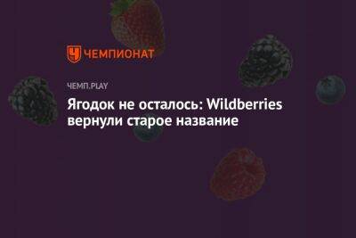 Ягодок не осталось: Wildberries вернули старое название