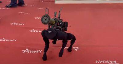 Китай помог: в России представили боевого робота-собаку с гранатометом (видео)
