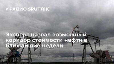 Эксперт назвал возможный коридор стоимости нефти в ближайшие недели