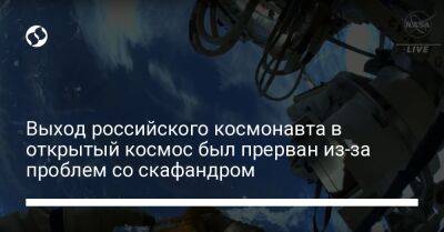 Выход российского космонавта в открытый космос был прерван из-за проблем со скафандром