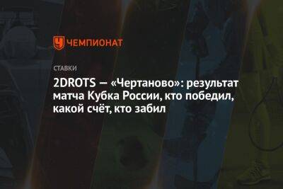 2DROTS — «Чертаново»: результат матча Кубка России, кто победил, какой счёт, кто забил