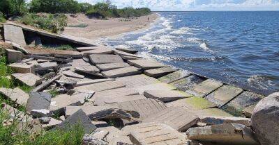 Поврежденное укрепление берега Даугавгривы будет восстановлено