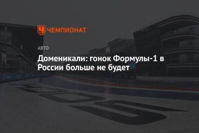 Доменикали: гонок Формулы-1 в России больше не будет