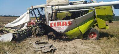 На Київщині під час збирання врожаю підірвався трактор, водій отримав поранення