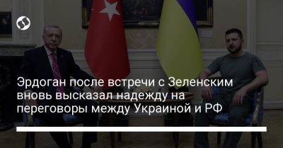 Эрдоган после встречи с Зеленским вновь высказал надежду на переговоры между Украиной и РФ