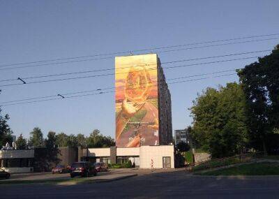 На одном из домов по улице БЛК в Гродно появился 30-метровый мурал - grodnonews.by - Белоруссия