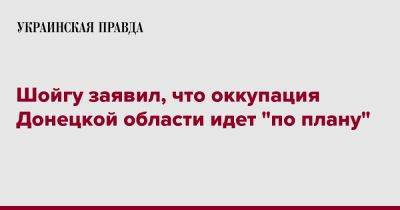 Шойгу заявил, что оккупация Донецкой области идет "по плану"