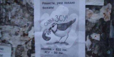 «Орков держат в напряжении». В Луганской области партизаны расклеили листовки против оккупантов — фото