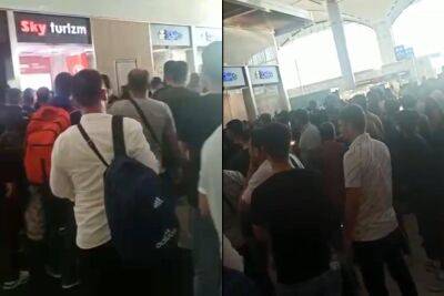 Граждане Туркменистана требуют самолет в аэропорту Стамбула (видео)