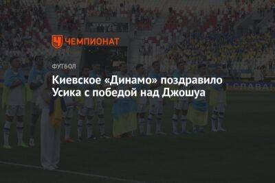 Киевское «Динамо» поздравило Усика с победой над Джошуа