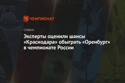 Эксперты оценили шансы «Краснодара» обыграть «Оренбург» в чемпионате России