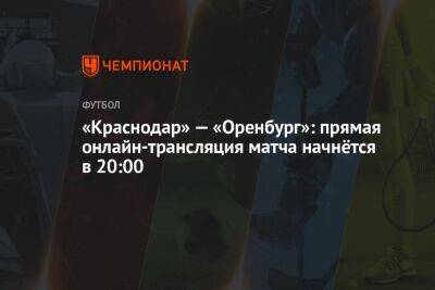 «Краснодар» — «Оренбург»: прямая онлайн-трансляция матча начнётся в 20:00