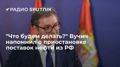 Президент Сербии Вучич: страна перестанет получать нефть из РФ с 1 ноября из-за санкций