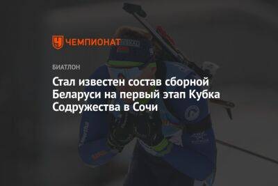 Стал известен состав сборной Беларуси на первый этап Кубка Содружества в Сочи