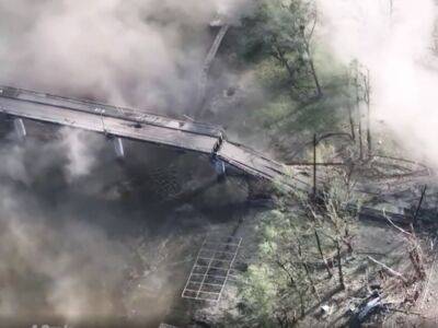Силы спецопераций показали видео, как разрушили важный для оккупантов мост в Донецкой области