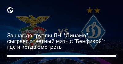 За шаг до группы ЛЧ. "Динамо" сыграет ответный матч с "Бенфикой": где и когда смотреть