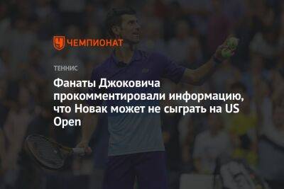 Фанаты Джоковича прокомментировали информацию, что Новак может не сыграть на US Open