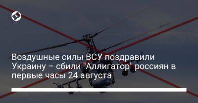 Воздушные силы ВСУ поздравили Украину – сбили "Аллигатор" россиян в первые часы 24 августа